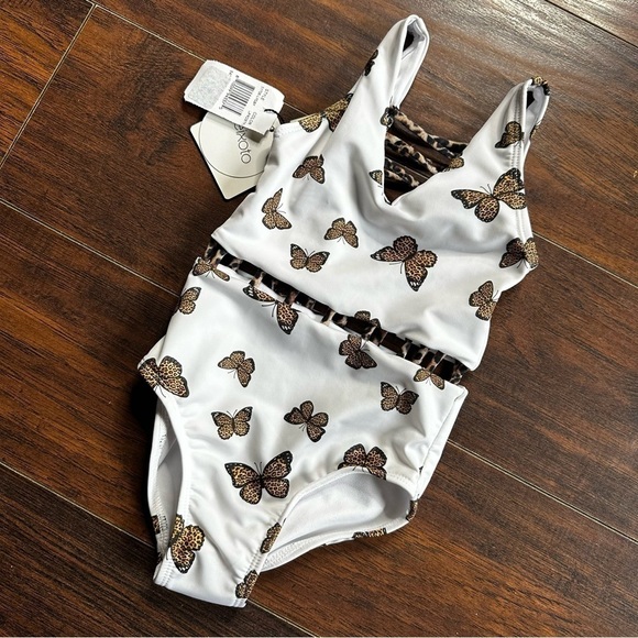 Peixoto Jade Butterfly Print One Piece Swimsuit